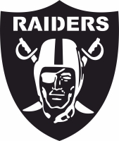 Oakland Raiders logo NFL - For Laser Cut DXF CDR SVG Files - free download