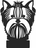 yorkie dog clipart - For Laser Cut DXF CDR SVG Files - free download