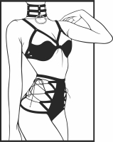 Sexy Women Wall art - For Laser Cut DXF CDR SVG Files - free download