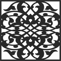 Wall pattern  Screen  DOOR   WALL   DECORATIVE - For Laser Cut DXF CDR SVG Files - free download