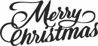 Merry christmas wall decor - For Laser Cut DXF CDR SVG Files - free download