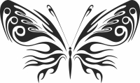 Butterfly clipart floral - For Laser Cut DXF CDR SVG Files - free download