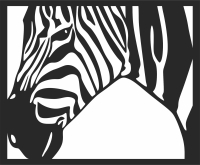 zebra scene art wall decor - For Laser Cut DXF CDR SVG Files - free download