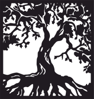 Tree wall decor - Para archivos DXF CDR SVG cortados con láser - descarga gratuita