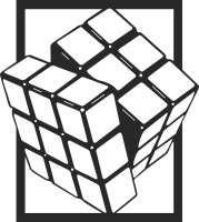 cube game wall decor - Para archivos DXF CDR SVG cortados con láser - descarga gratuita