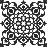flower wall Pattern - Para archivos DXF CDR SVG cortados con láser - descarga gratuita
