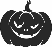 Halloween scary pumpkin - For Laser Cut DXF CDR SVG Files - free download