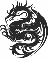 dragon cliparts - For Laser Cut DXF CDR SVG Files - free download