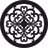 Mandala pattern floral wall decor - For Laser Cut DXF CDR SVG Files - free download