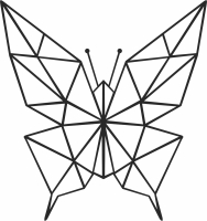 Geometric Polygon butterfly - Para archivos DXF CDR SVG cortados con láser - descarga gratuita