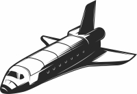 Space Shuttle clipart - Para archivos DXF CDR SVG cortados con láser - descarga gratuita