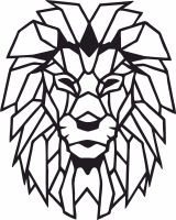 Lion Polygon Art Wall geometric - For Laser Cut DXF CDR SVG Files - free download