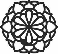 Mandala clipart wall decor - For Laser Cut DXF CDR SVG Files - free download