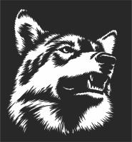 wolf wall art - Para archivos DXF CDR SVG cortados con láser - descarga gratuita