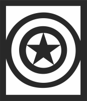 Captain America Shield - Para archivos DXF CDR SVG cortados con láser - descarga gratuita