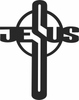 Jesus Cross wall decor - Para archivos DXF CDR SVG cortados con láser - descarga gratuita