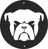 Bull Dog clipart - Para archivos DXF CDR SVG cortados con láser - descarga gratuita