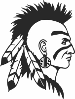 shawnee indian lima ohio logo - For Laser Cut DXF CDR SVG Files - free download