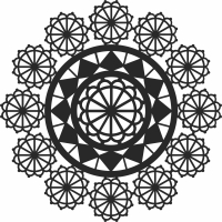 Mandala wall decor - For Laser Cut DXF CDR SVG Files - free download