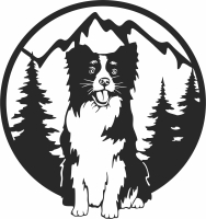 Dog wall art clipart - Para archivos DXF CDR SVG cortados con láser - descarga gratuita