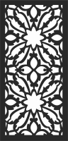 floral pattern door wall Screen - For Laser Cut DXF CDR SVG Files - free download