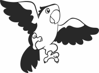 flying parrot bird - fichier DXF SVG CDR coupe, prêt à découper pour plasma routeur laser