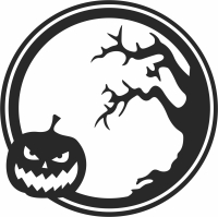 pumpkin halloween wall decor - Para archivos DXF CDR SVG cortados con láser - descarga gratuita