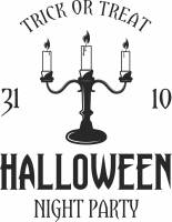 halloween night party clipart - Para archivos DXF CDR SVG cortados con láser - descarga gratuita
