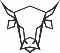 Geometric Polygon cow - For Laser Cut DXF CDR SVG Files - free download