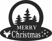 Merry christmas wall art - Para archivos DXF CDR SVG cortados con láser - descarga gratuita