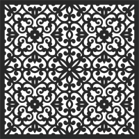 decorative panel screen pattern wall art - For Laser Cut DXF CDR SVG Files - free download