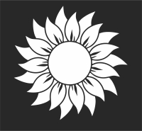 sunflower clipart - Para archivos DXF CDR SVG cortados con láser - descarga gratuita