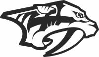 Nashville Predators ice hockey NHL team logo - For Laser Cut DXF CDR SVG Files - free download