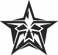 star Skull cliparts - Para archivos DXF CDR SVG cortados con láser - descarga gratuita