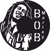 Bob Marley Wall Clock - For Laser Cut DXF CDR SVG Files - free download