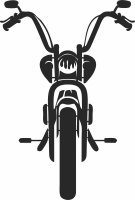 motorcycle front view clipart - Para archivos DXF CDR SVG cortados con láser - descarga gratuita