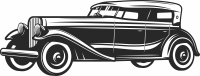 Vintage Car Retro - Para archivos DXF CDR SVG cortados con láser - descarga gratuita