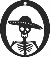 Halloween skull ornaments - For Laser Cut DXF CDR SVG Files - free download