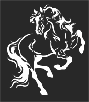 horse wall art - Para archivos DXF CDR SVG cortados con láser - descarga gratuita