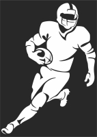 just playin football cliparts - For Laser Cut DXF CDR SVG Files - free download