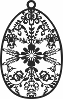easter egg decorative ornament - For Laser Cut DXF CDR SVG Files - free download