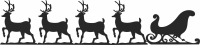 Christmas  santa deers decor tree - For Laser Cut DXF CDR SVG Files - free download