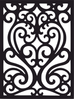 decorative door wall panel screen pattern - For Laser Cut DXF CDR SVG Files - free download