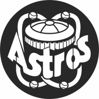 houston astros MLB logo - For Laser Cut DXF CDR SVG Files - free download