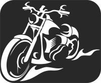 motorcycle clipart - For Laser Cut DXF CDR SVG Files - free download