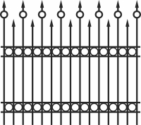 Wrought Gate Door Fence - For Laser Cut DXF CDR SVG Files - free download