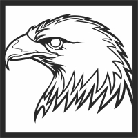 bald eagle wall art - fichier DXF SVG CDR coupe, prêt à découper pour plasma routeur laser