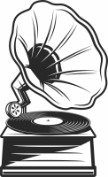 Gramophone retro Record - Para archivos DXF CDR SVG cortados con láser - descarga gratuita