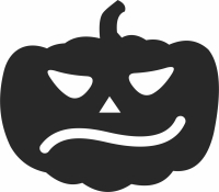 Halloween pampking Silhouette - For Laser Cut DXF CDR SVG Files - free download