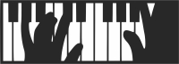 Piano wall decor - Para archivos DXF CDR SVG cortados con láser - descarga gratuita